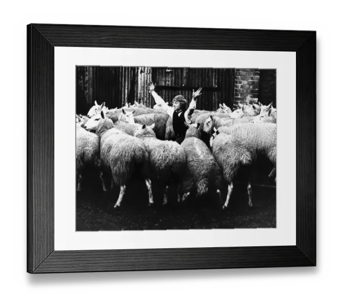 Framed Print : Actor Tommy Steele is making a film for BBC 1 about the early life of Charlie Chaplin