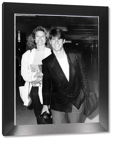 Tom Cruise actor seen with his wife August 1987
