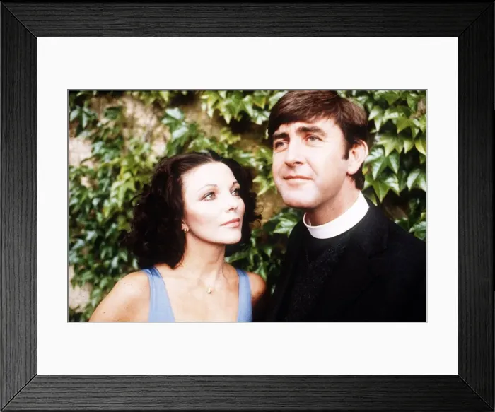 Framed Print : John Alderton Actor With Joan Collins Framed Print : John Alderton Actor With Joan Collins