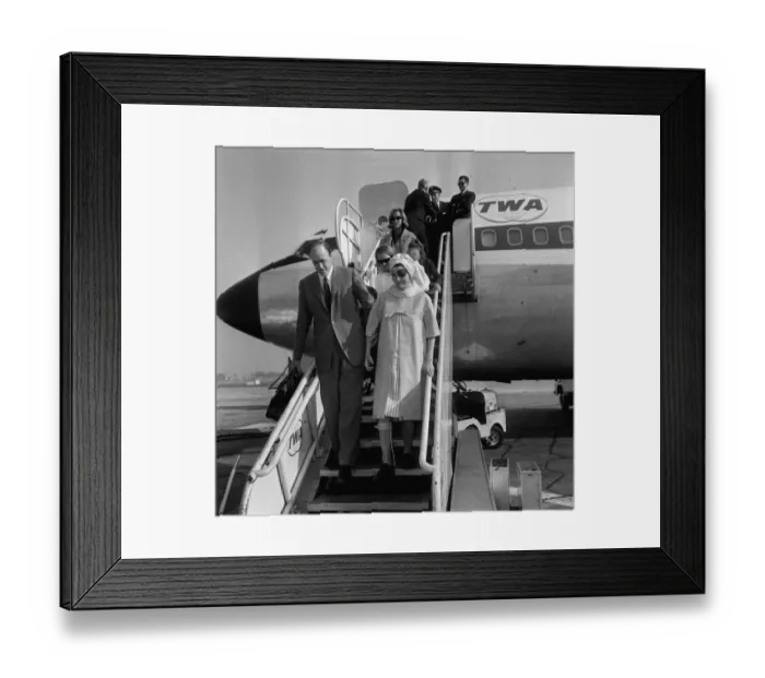 Framed Print : Actress Patricia Neal arriving at London Airport