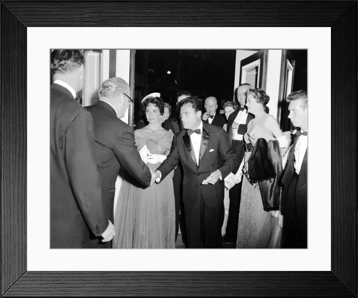 Framed Print : Elizabeth Taylor and Husband Mike Todd March 1957 at the Premere of Around the World in Framed Print : Elizabeth Taylor and Husband Mike Todd March 1957 at the Premere of Around the World in