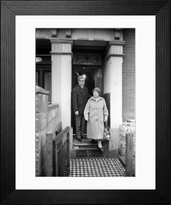 Framed Print : Michael Caine and his mother pictured in 1964 Framed Print : Michael Caine and his mother pictured in 1964