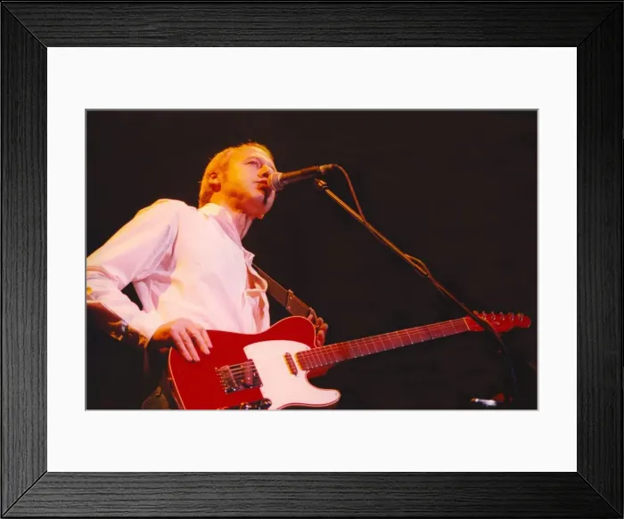 Framed Print : Mark Knopfler performing at the Newcastle City Hall with his five piece band. 07 / 05 / 96 Framed Print : Mark Knopfler performing at the Newcastle City Hall with his five piece band. 07 / 05 / 96