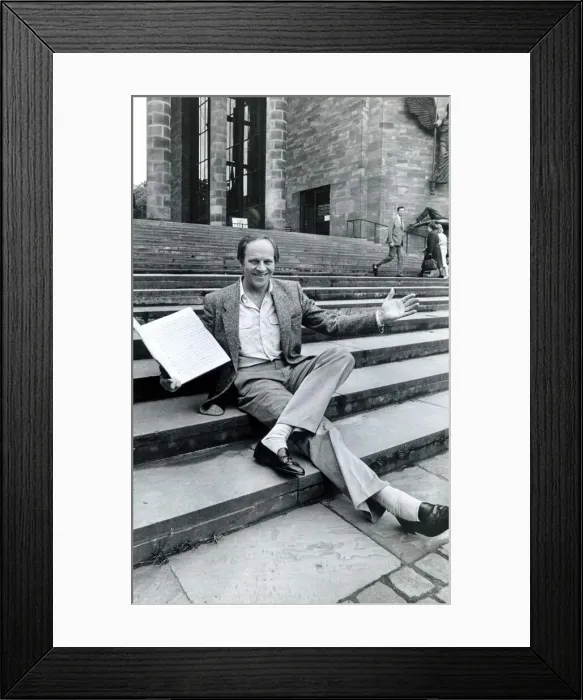 Framed Print : John Dankworth, master of jazz swung into Coventry yesterday for a lightning visit to