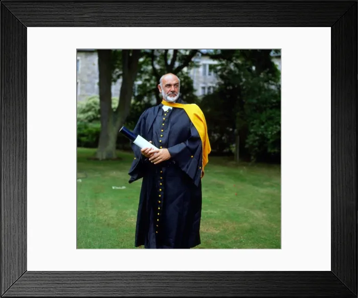Framed Print : Sean Connery with honorary doctorate July 1988 Framed Print : Sean Connery with honorary doctorate July 1988