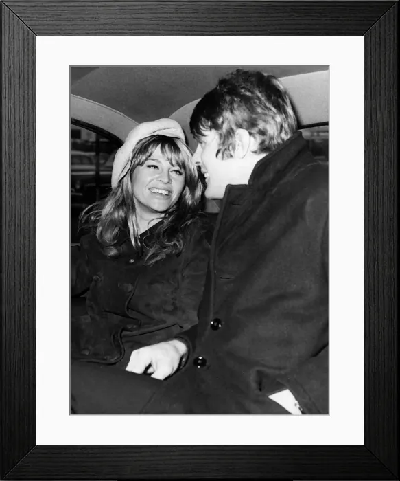 Framed Print : Julie Christie and boyfriend Don 1965 Framed Print : Julie Christie and boyfriend Don 1965