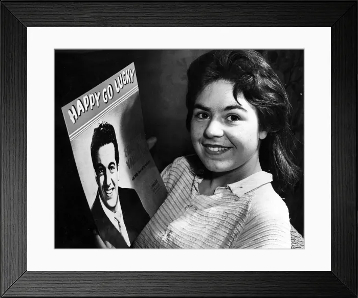 Framed Print : Margaret Smith 16 year old jute worker October 1958 From Mid Craigie Dundee holding