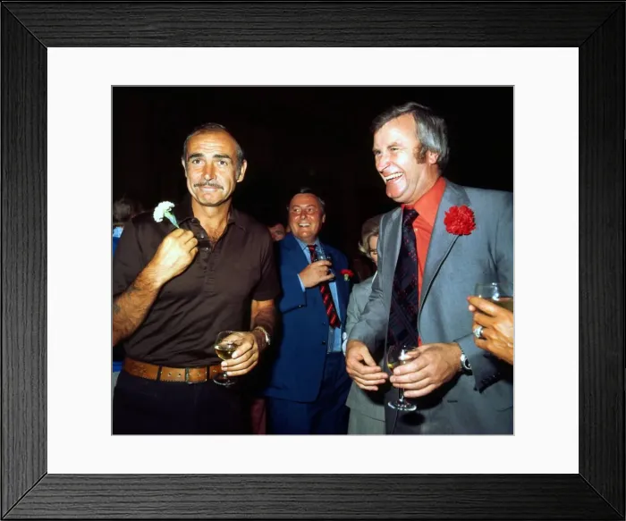 Framed Print : Sean Connery with Jock Wallace 1970 s Framed Print : Sean Connery with Jock Wallace 1970 s