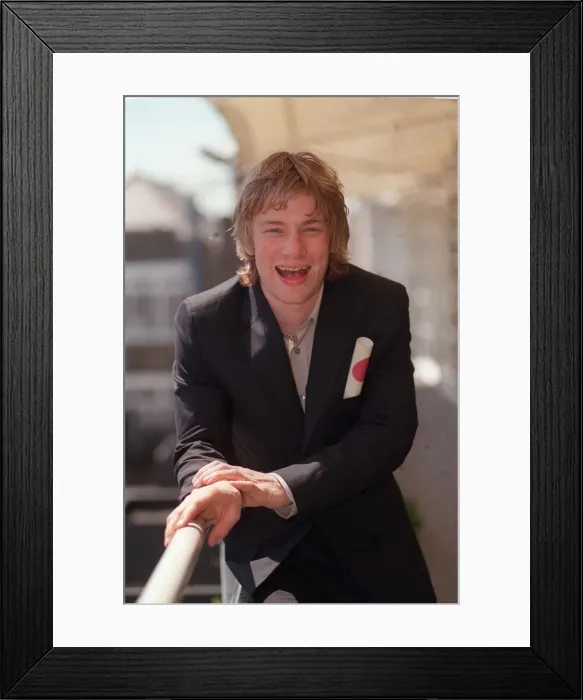 Framed Print : Celebrity Chef Jamie Oliver, May 1999 launching The City Framed Print : Celebrity Chef Jamie Oliver, May 1999 launching The City