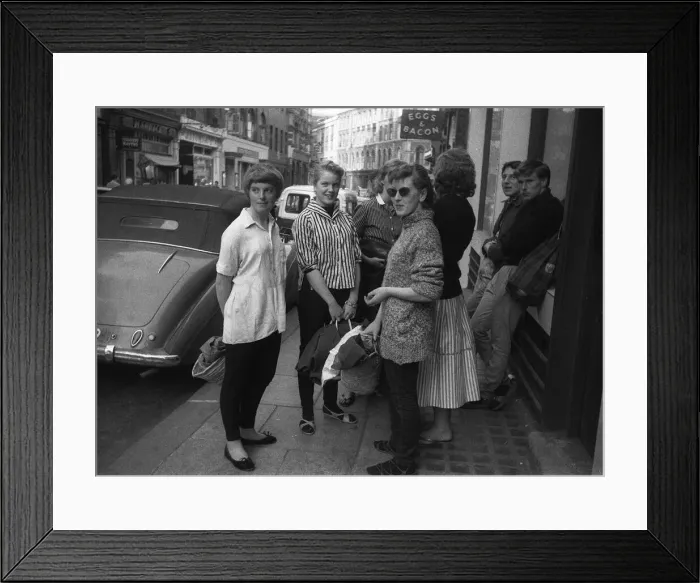 Framed Print : Youth fashion 1957 London Previously there had only been children Framed Print : Youth fashion 1957 London Previously there had only been children