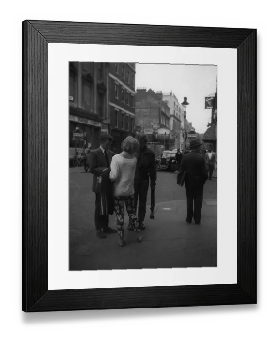 Framed Print : Youth fashion 1957 London A Daily Mirror model prepares for a fashion