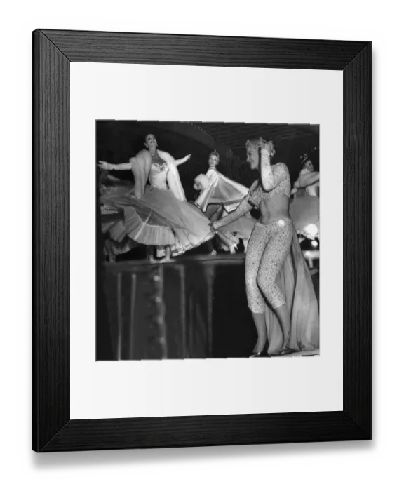Framed Print : Showgirls 1958 Pigalle Restaurant London singer Pat Dahl of Surbiton Surrey