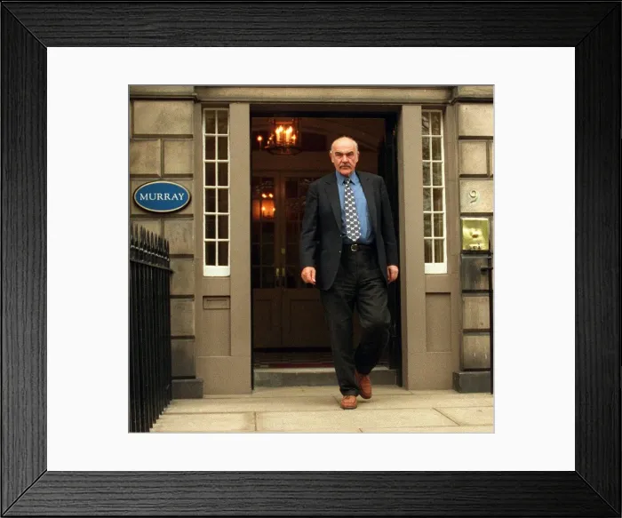 Framed Print : Sean Connery Edinburgh 7th May 1999 actor leaves the offices of David Murray in Framed Print : Sean Connery Edinburgh 7th May 1999 actor leaves the offices of David Murray in