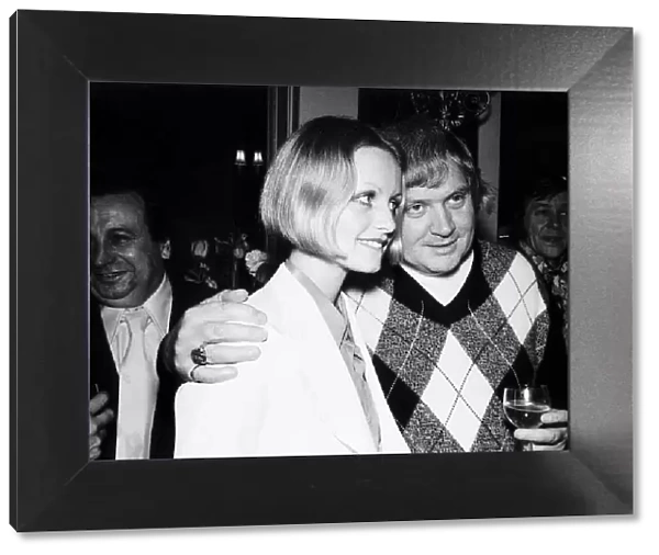 Ken Russell director and model Twiggy at a reception in London to give details of his