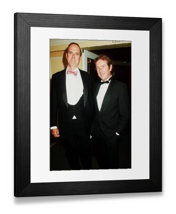 Framed Print : Eric Idle and John Cleese comedy actors 1991 Framed Print : Eric Idle and John Cleese comedy actors 1991