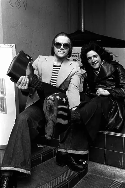 Elton John fans Bob Kaudze(left) and Steve Aspley made a pilgrimage to Coventry Theatre