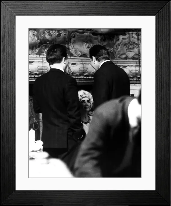 Framed Print : Elizabeth Taylor 1963 television recording of St Davids Day reading by Burton