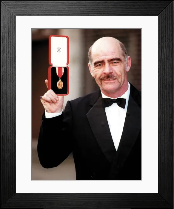 Framed Print : John Garland holding award February 1998 Framed Print : John Garland holding award February 1998