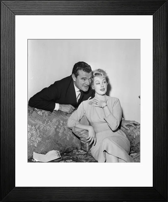 Framed Print : Arlene Dahl and Jack Hawkins who is to star in the film'Fortune is a Woman Framed Print : Arlene Dahl and Jack Hawkins who is to star in the film'Fortune is a Woman