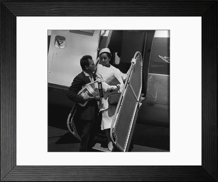 Framed Print : Mike Todd 1957 with Elizabeth Taylor flying to Nice In 1957 Elizabeth Framed Print : Mike Todd 1957 with Elizabeth Taylor flying to Nice In 1957 Elizabeth