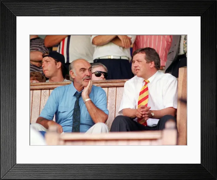 Framed Print : David Murray with Sean Connery at Ibrox in 1995 Framed Print : David Murray with Sean Connery at Ibrox in 1995