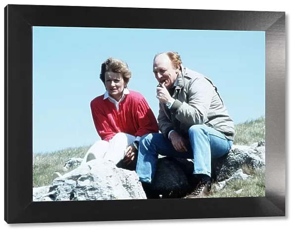 Neil Kinnock Ex Labour Party leader and his wife Glenys in Wales a part of the Labour