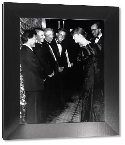 Dustin Hoffman meets Duchess of York 1989 at premiere of film Rain Man