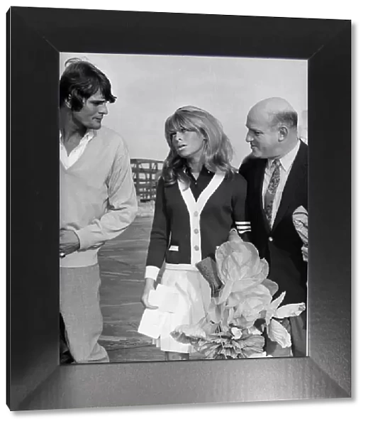 Julie Christie with film director John Schlessinger 1966 and boyfriend Don Bessant