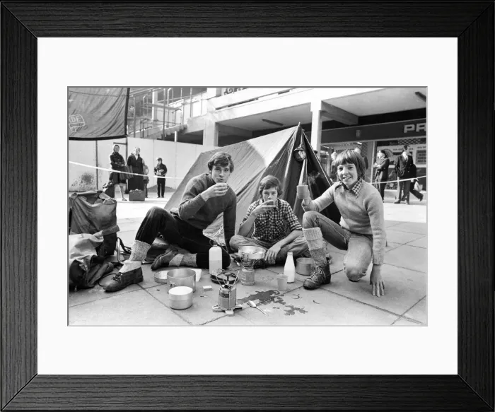Framed Print : The Boys Brigade dosing a display of tent erection at Gateshead