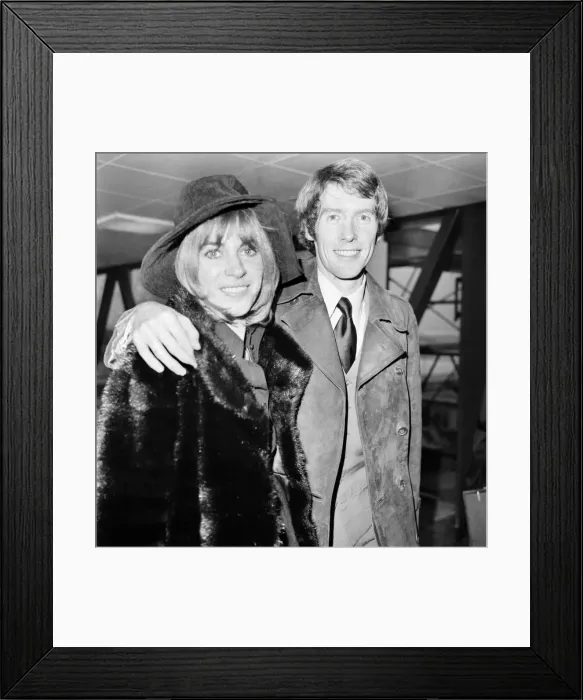 Framed Print : Entertainment. Actor. Michael Crawford and his wife Gabrielle leaving Heathrow this Framed Print : Entertainment. Actor. Michael Crawford and his wife Gabrielle leaving Heathrow this