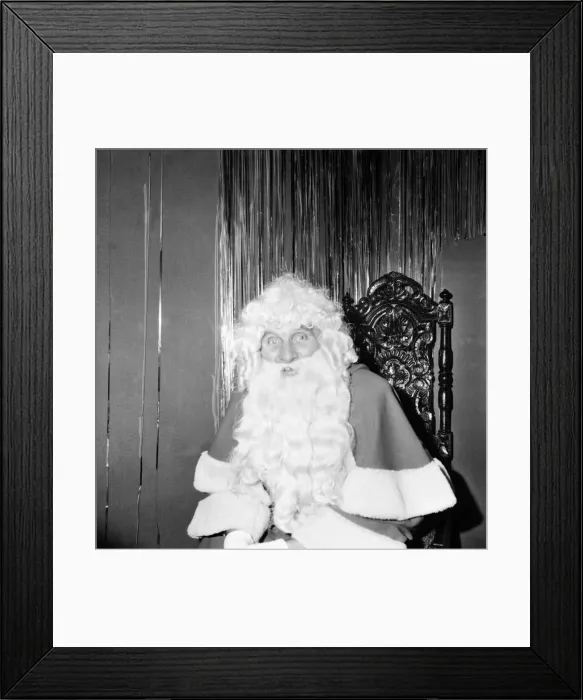 Framed Print : Christmas Humour - Santa. Father Christmas at Lewiss store in Manchester Framed Print : Christmas Humour - Santa. Father Christmas at Lewiss store in Manchester