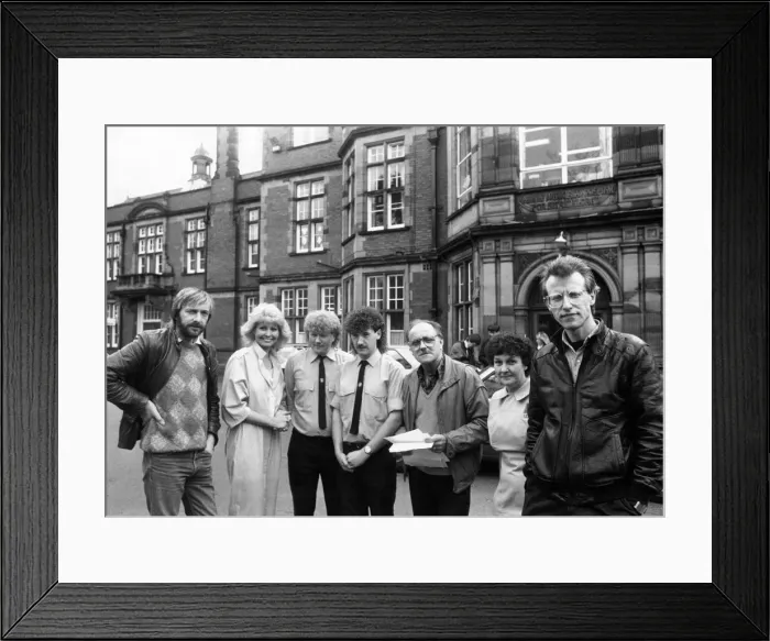 Framed Print : Northern celebrities backed moves by the National Union of Public Employees to fight Framed Print : Northern celebrities backed moves by the National Union of Public Employees to fight