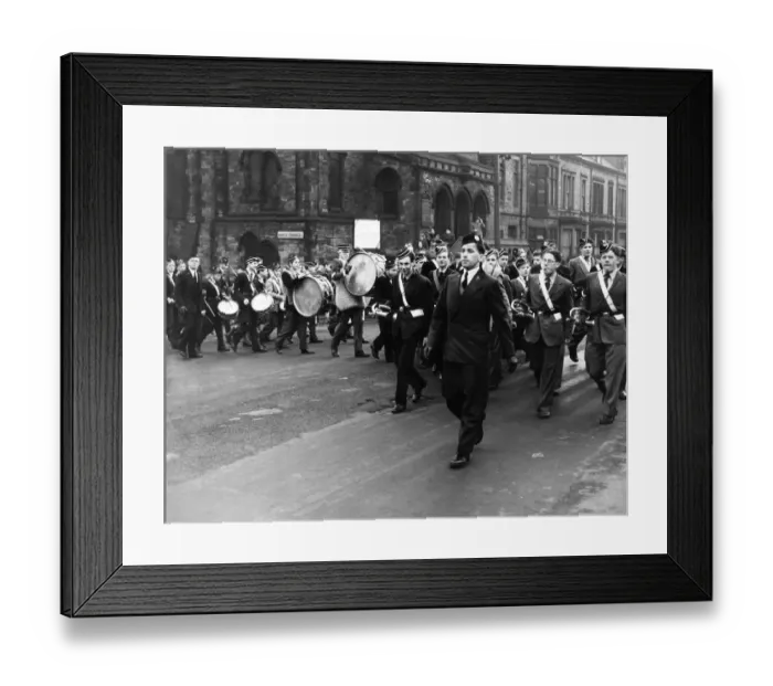 Framed Print : Newcastle branch of the Boys Brigade march from Westmorland Road Presbyterian Church for Framed Print : Newcastle branch of the Boys Brigade march from Westmorland Road Presbyterian Church for