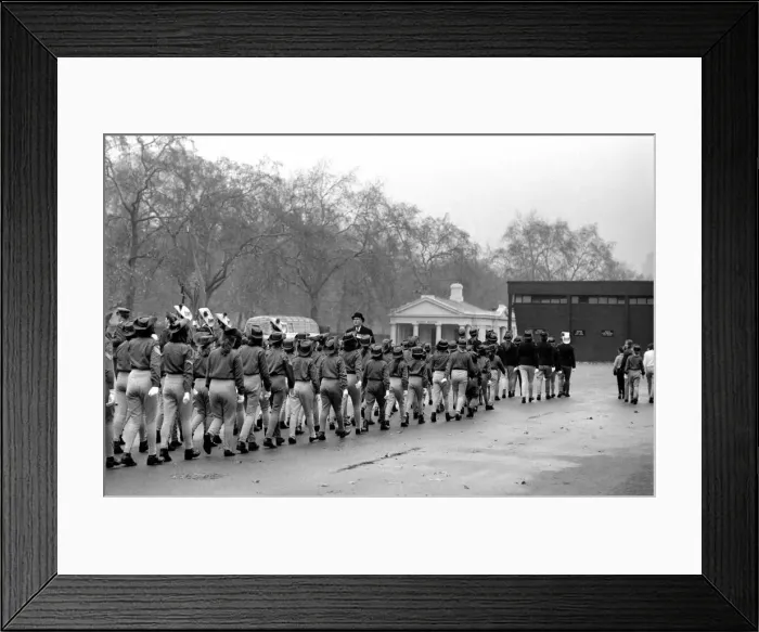 Framed Print : The Horse Rangers of the Commonwealth Association paraded in Trafalgar Sqand were