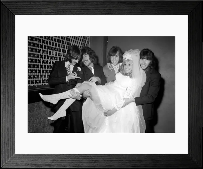 Framed Print : Dave Munden, 26, the Tremeloes pop group drummer was married to 22 yr old Andre