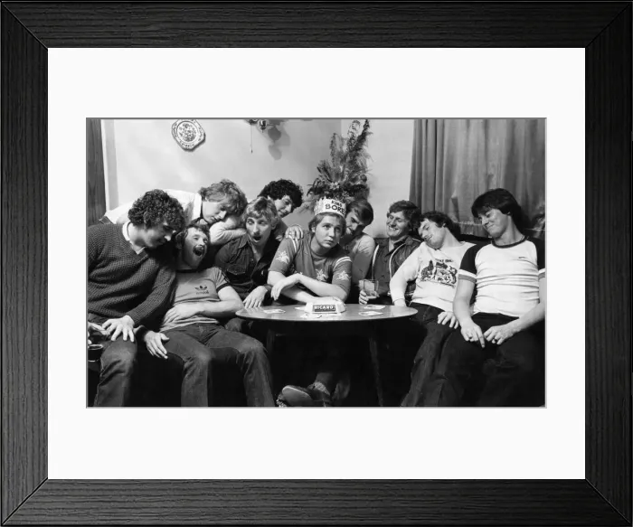 Framed Print : Chairman of the bored. King Bore Peter Livet with the cream of Rochdale