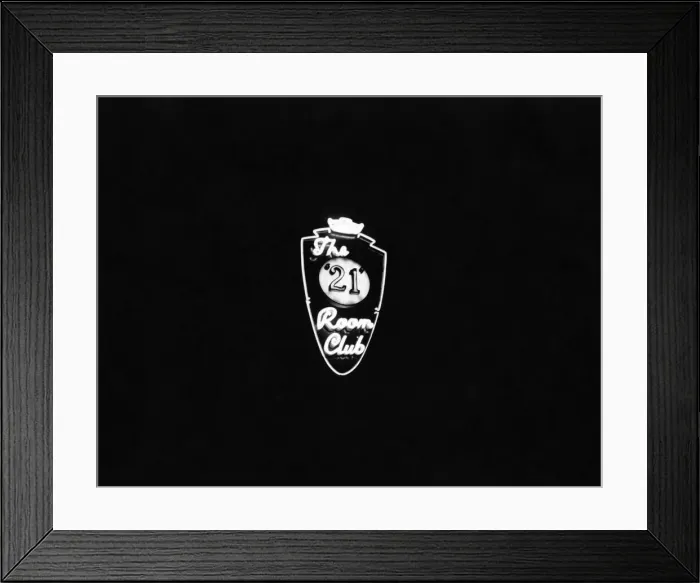 Framed Print : Sign for The 21 Room Club in London. April 1965 P018532 Framed Print : Sign for The 21 Room Club in London. April 1965 P018532