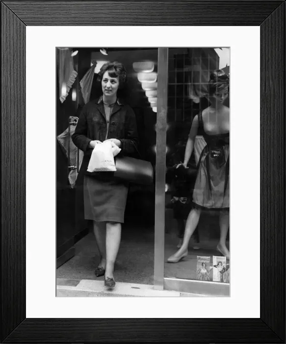 Framed Print : Clothing Topless: Mrs. Margaret Day, 22, of Gants Hill, Essex Framed Print : Clothing Topless: Mrs. Margaret Day, 22, of Gants Hill, Essex