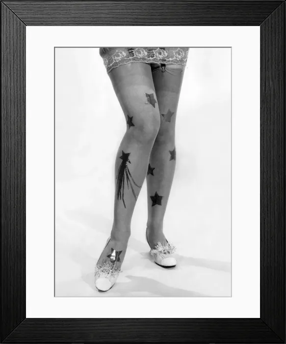 Framed Print : Clothing Stocking. December 1966 P018449 Framed Print : Clothing Stocking. December 1966 P018449