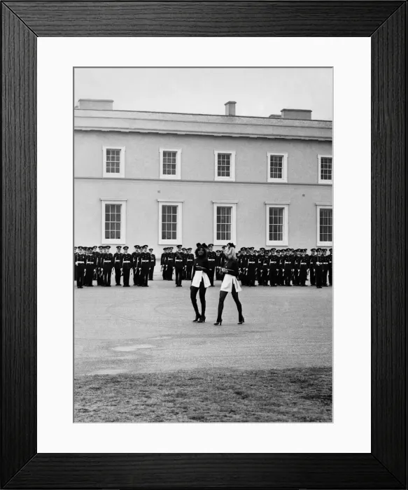 Framed Print : Bunnies on Parade. April 1977 P018488 Framed Print : Bunnies on Parade. April 1977 P018488