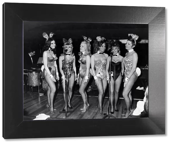 Six bunny girls heading for the charts at the Playboy club