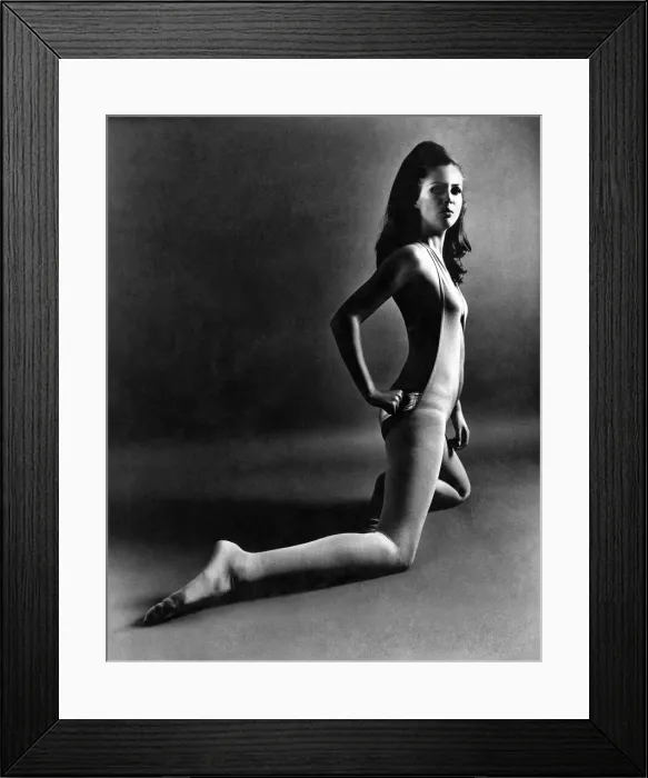 Framed Print : Clothing. Halter neck body stocking and gold knickers. May 1967 P018425 Framed Print : Clothing. Halter neck body stocking and gold knickers. May 1967 P018425