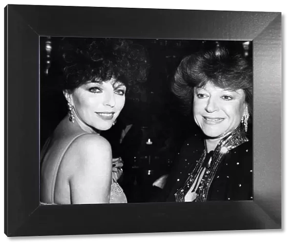 Actress Joan Collins meets Regine at the opening of the new London Club