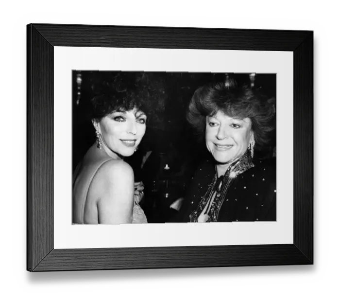 Framed Print : Actress Joan Collins meets Regine at the opening of the new London Club Framed Print : Actress Joan Collins meets Regine at the opening of the new London Club