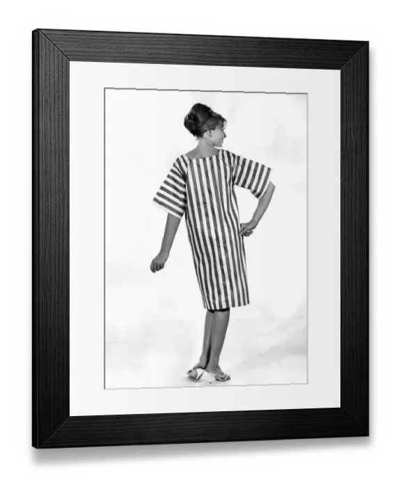 Framed Print : Clothing Beach. July 1964 P017998 Clothing Beach