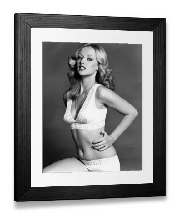 Framed Print : Clothing Underwear: Vests and T-shirt vests. Bra and knickers. July 1975 P018284 Framed Print : Clothing Underwear: Vests and T-shirt vests. Bra and knickers. July 1975 P018284