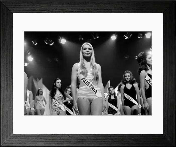Framed Print : Demonstrations. Beauty contest. Women protest outside Miss World Contest Framed Print : Demonstrations. Beauty contest. Women protest outside Miss World Contest
