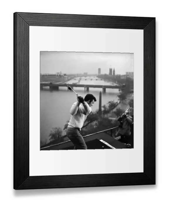 Framed Print : Sport Golf: Top British golfer Tony Jacklin had a drive from the north side of the river Framed Print : Sport Golf: Top British golfer Tony Jacklin had a drive from the north side of the river