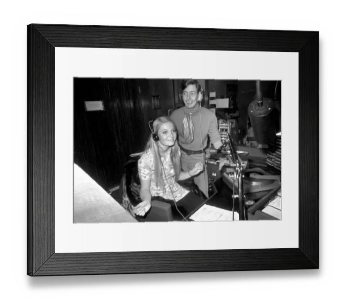 Framed Print : Beauty Contest: Entertainment Radio: Miss World Eva Reuber Staier pictured with Disc Framed Print : Beauty Contest: Entertainment Radio: Miss World Eva Reuber Staier pictured with Disc