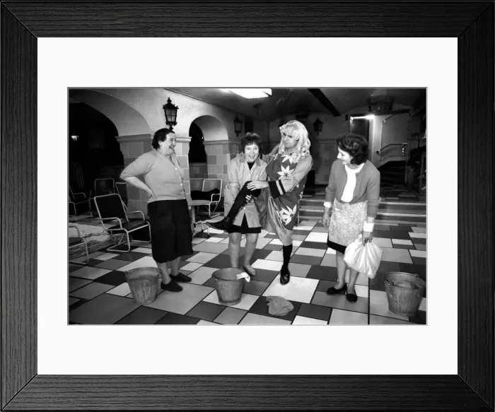 Framed Print : Every morning in the famous London Palladium, 30 charladies clean out the theatre